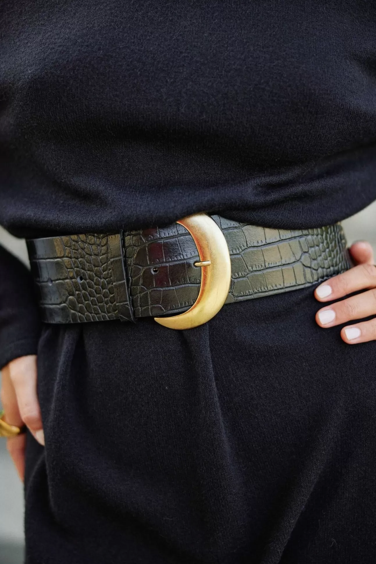 LA PETITE ÉTOILE Belt Beyer Noir Discount