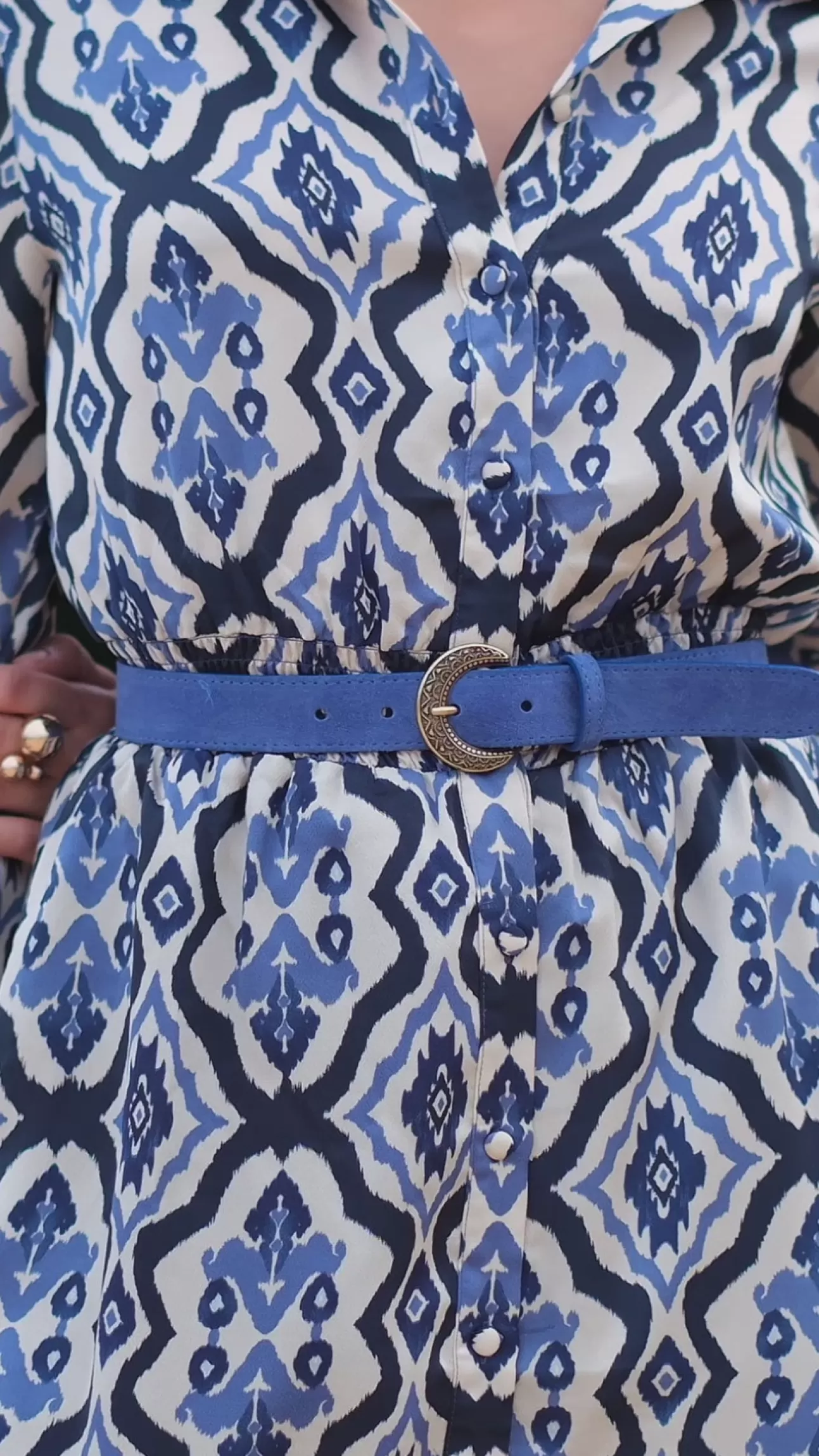 LA PETITE ÉTOILE Belt Vivian Bleu Clearance