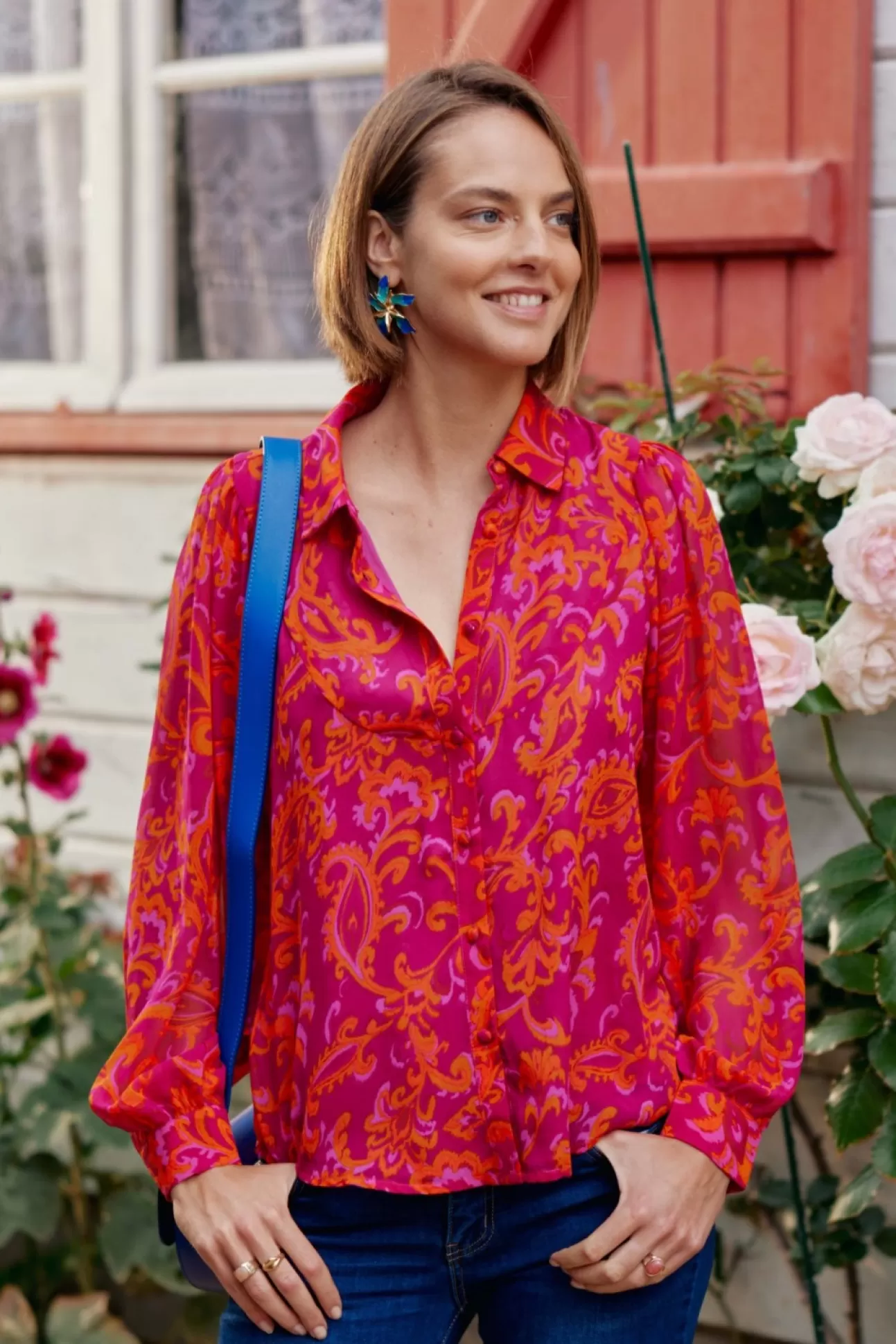 LA PETITE ÉTOILE Blouse Joao Rose/Orange Discount