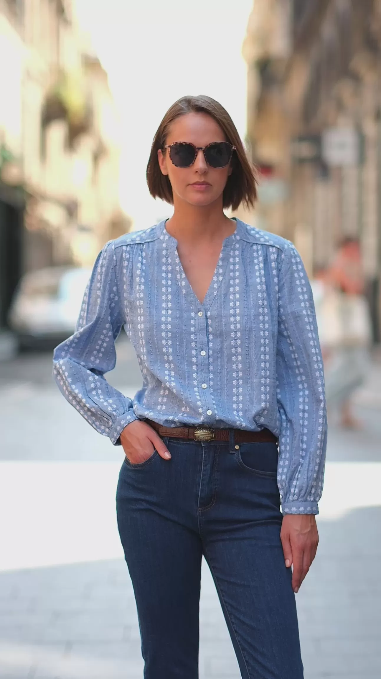 LA PETITE ÉTOILE Blouse Kiera Bleu Hot