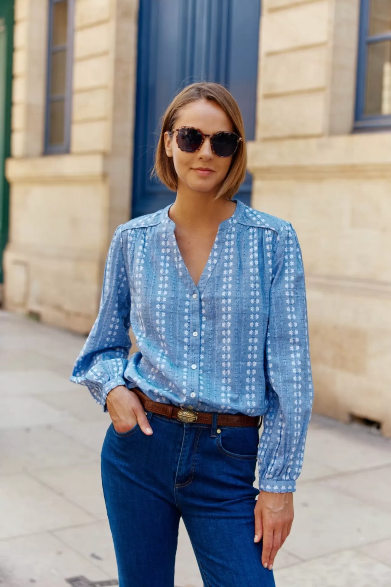 LA PETITE ÉTOILE Blouse Kiera Bleu Hot