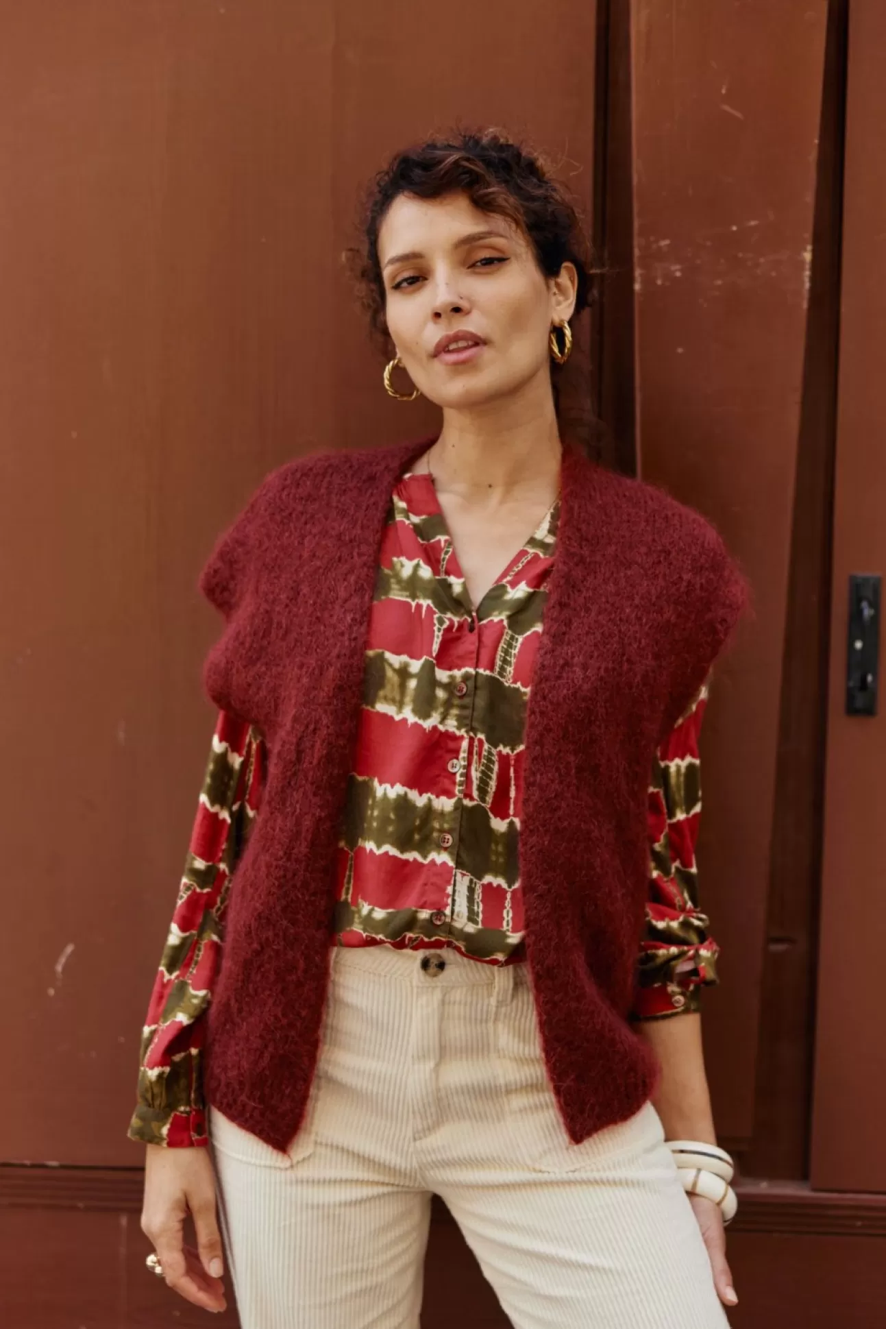 LA PETITE ÉTOILE Cardigan Sade Framboise Discount