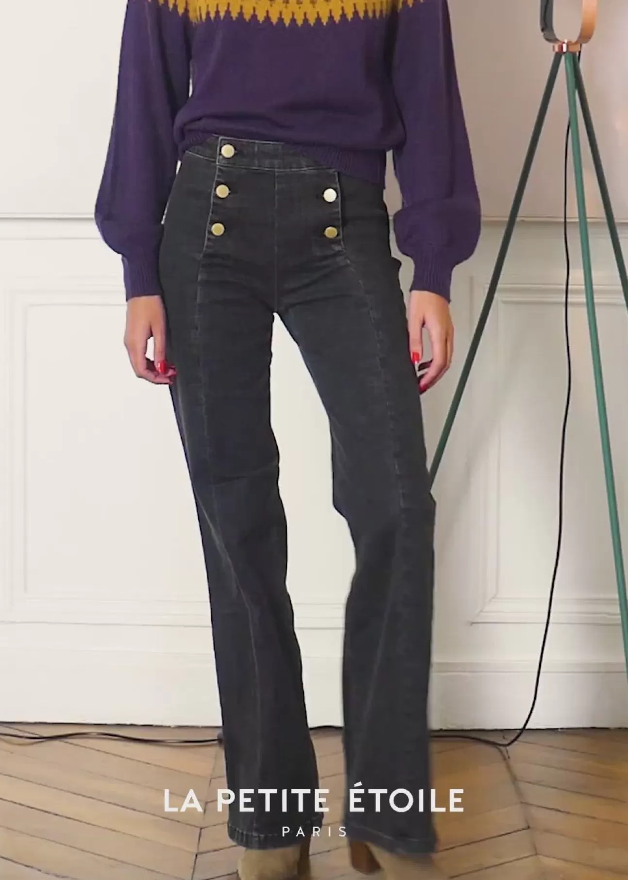 LA PETITE ÉTOILE Jeans Paula G Gris Flash Sale