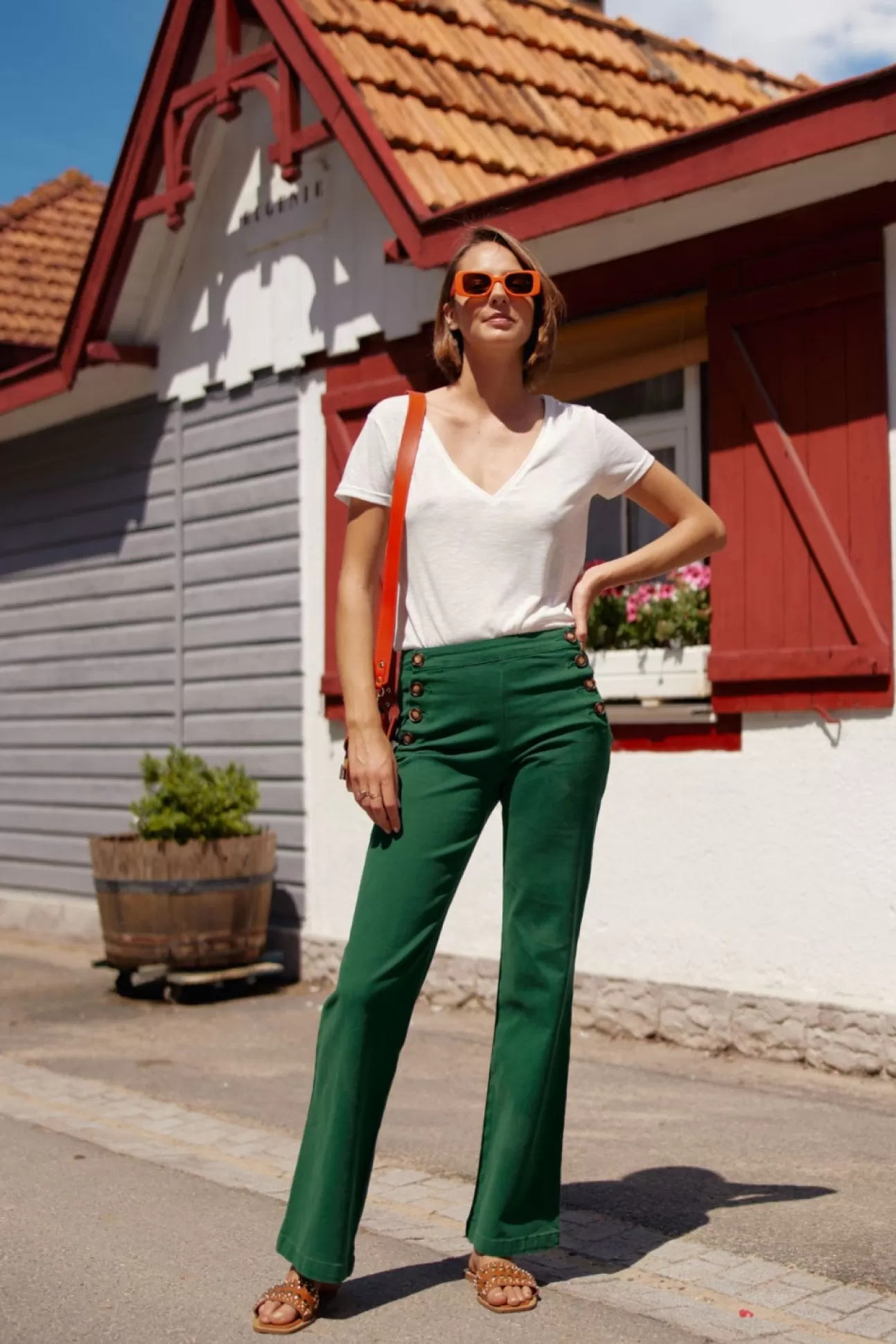 LA PETITE ÉTOILE Jeans Paulie Vert Cheap