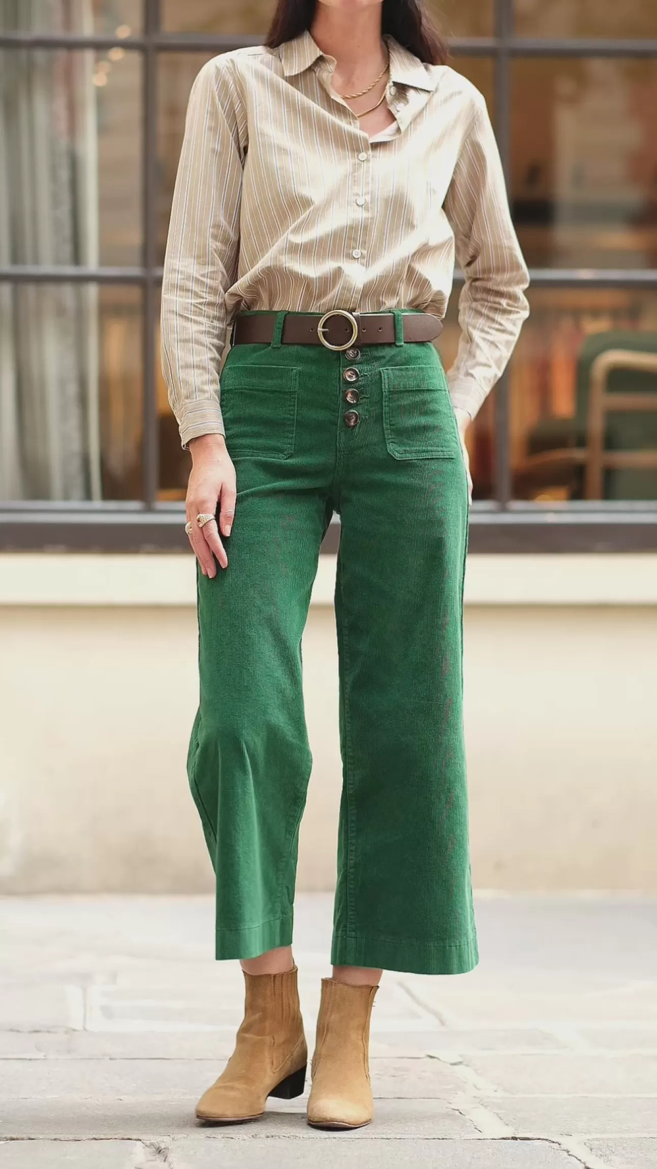 LA PETITE ÉTOILE Pantalon Atlanta V Vert Flash Sale