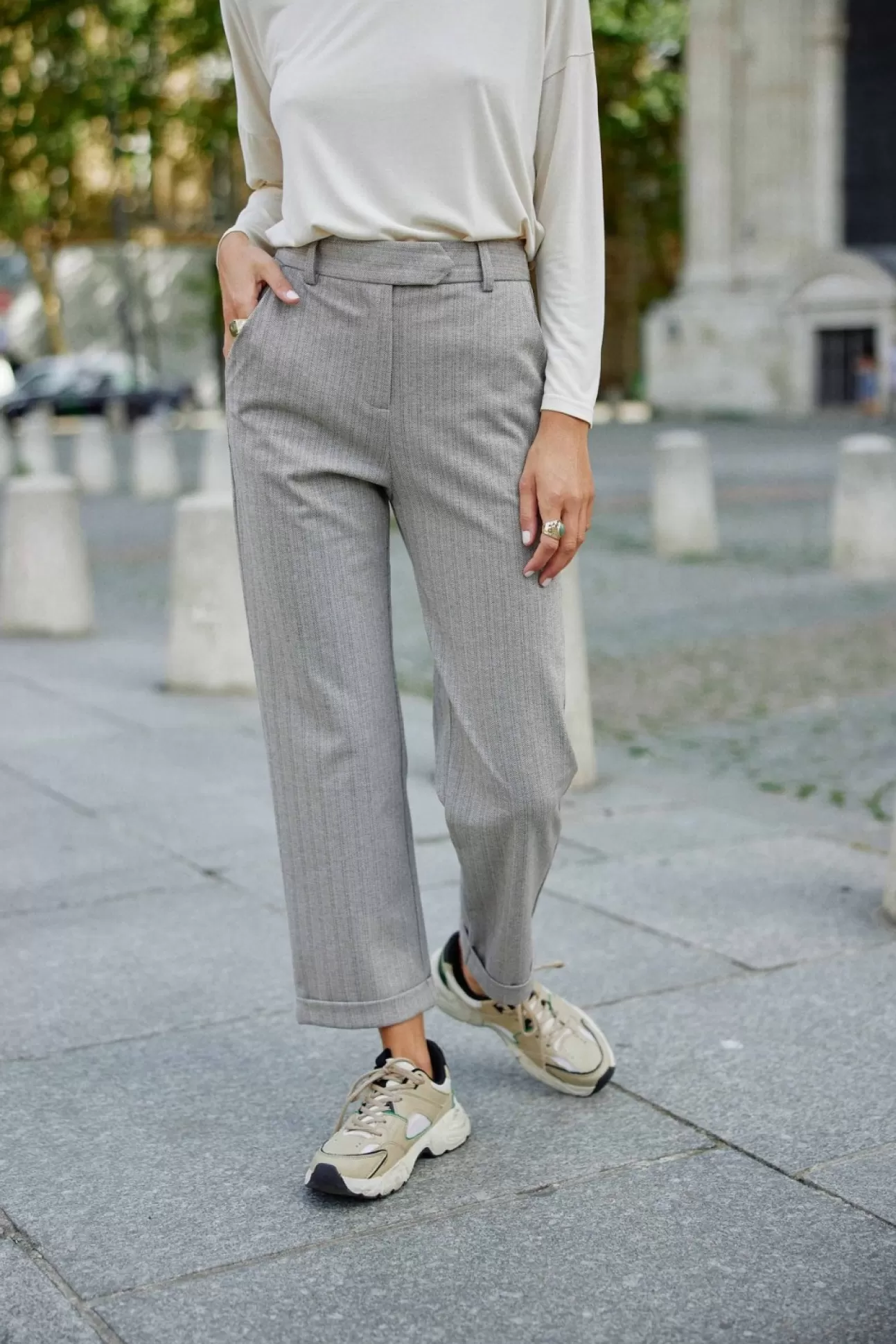 LA PETITE ÉTOILE Pantalon Cadel Beige Cheap