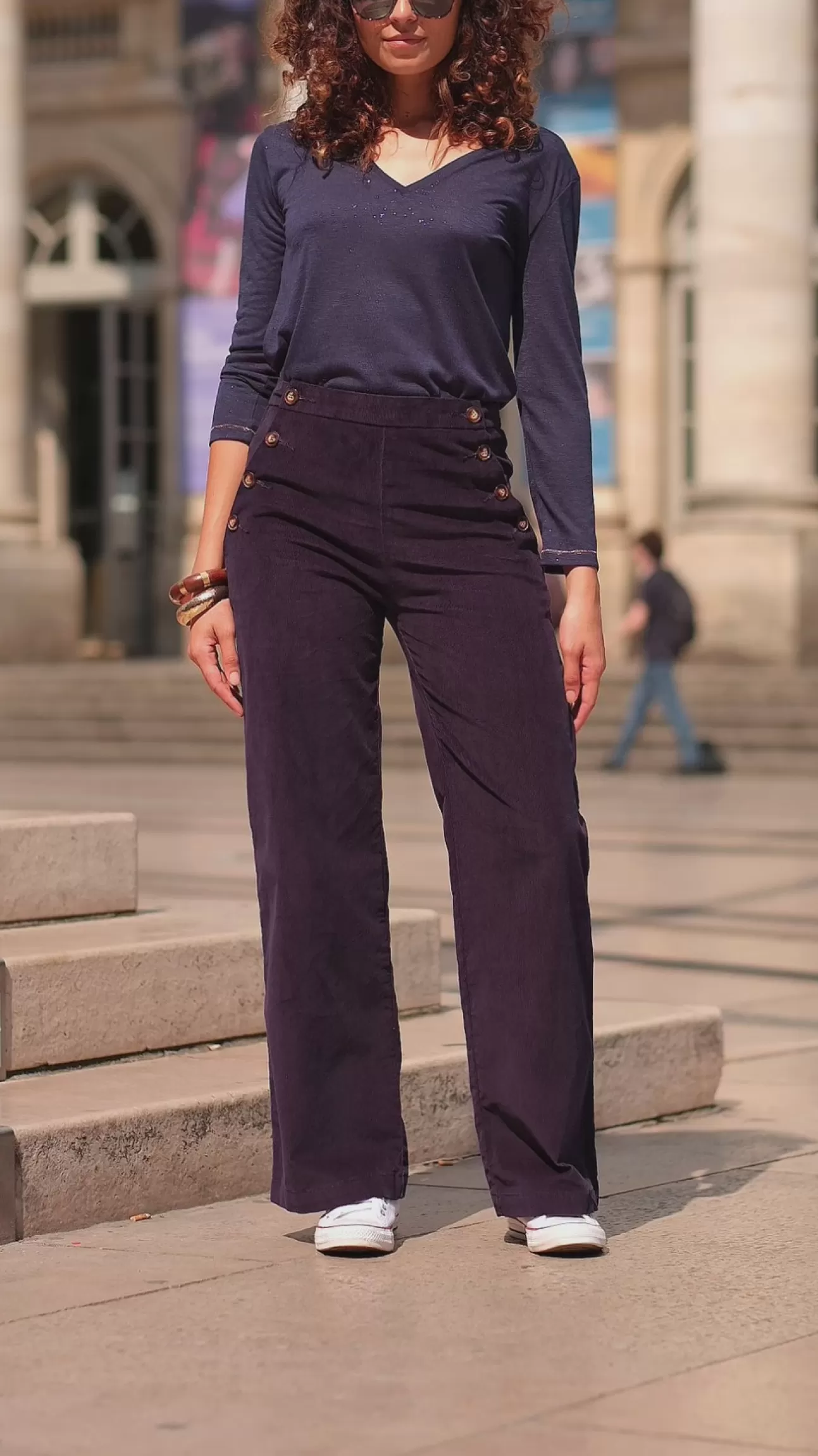 LA PETITE ÉTOILE Pantalon Cady V Marine Store