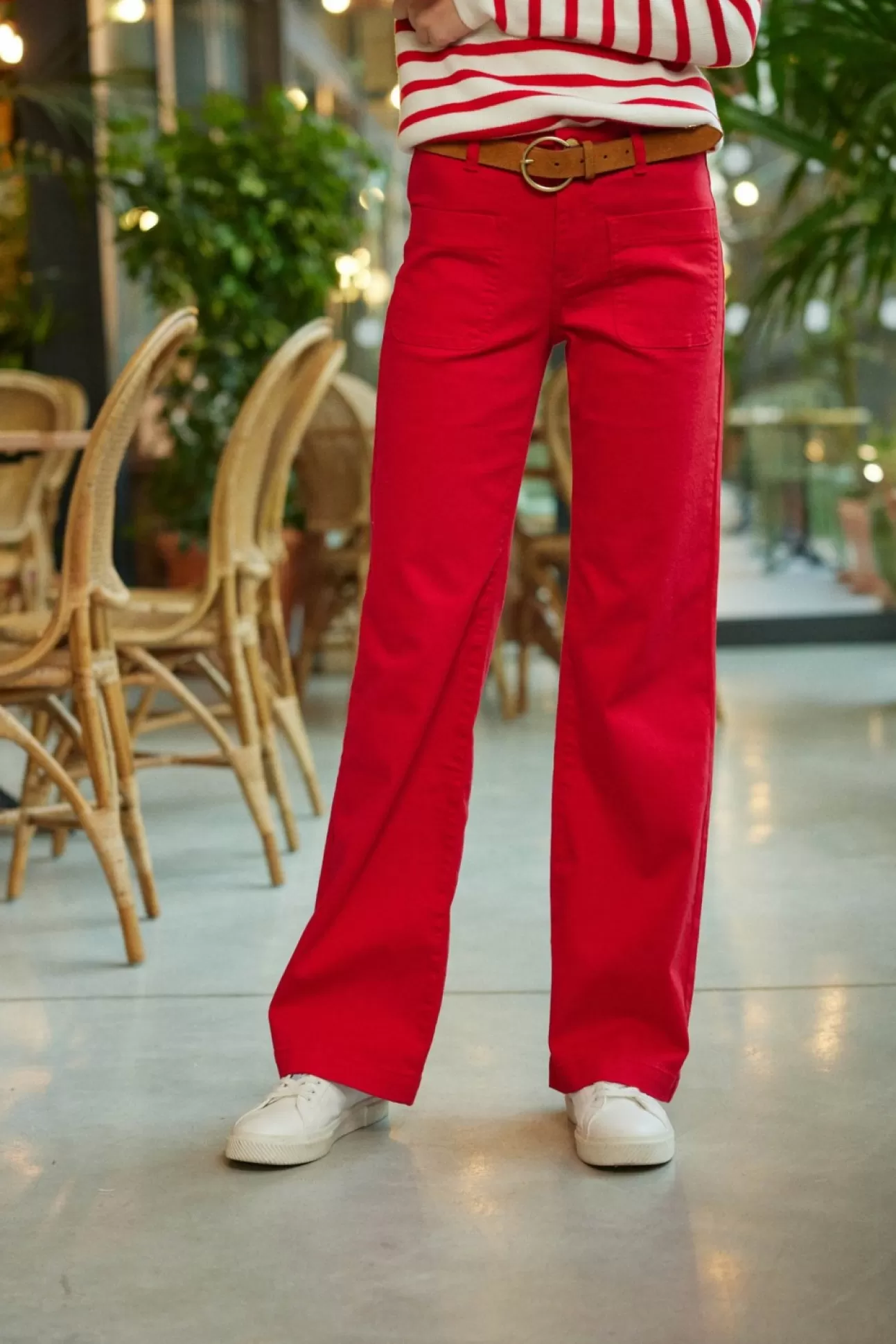 LA PETITE ÉTOILE Pantalon Sonny T Rouge Clearance