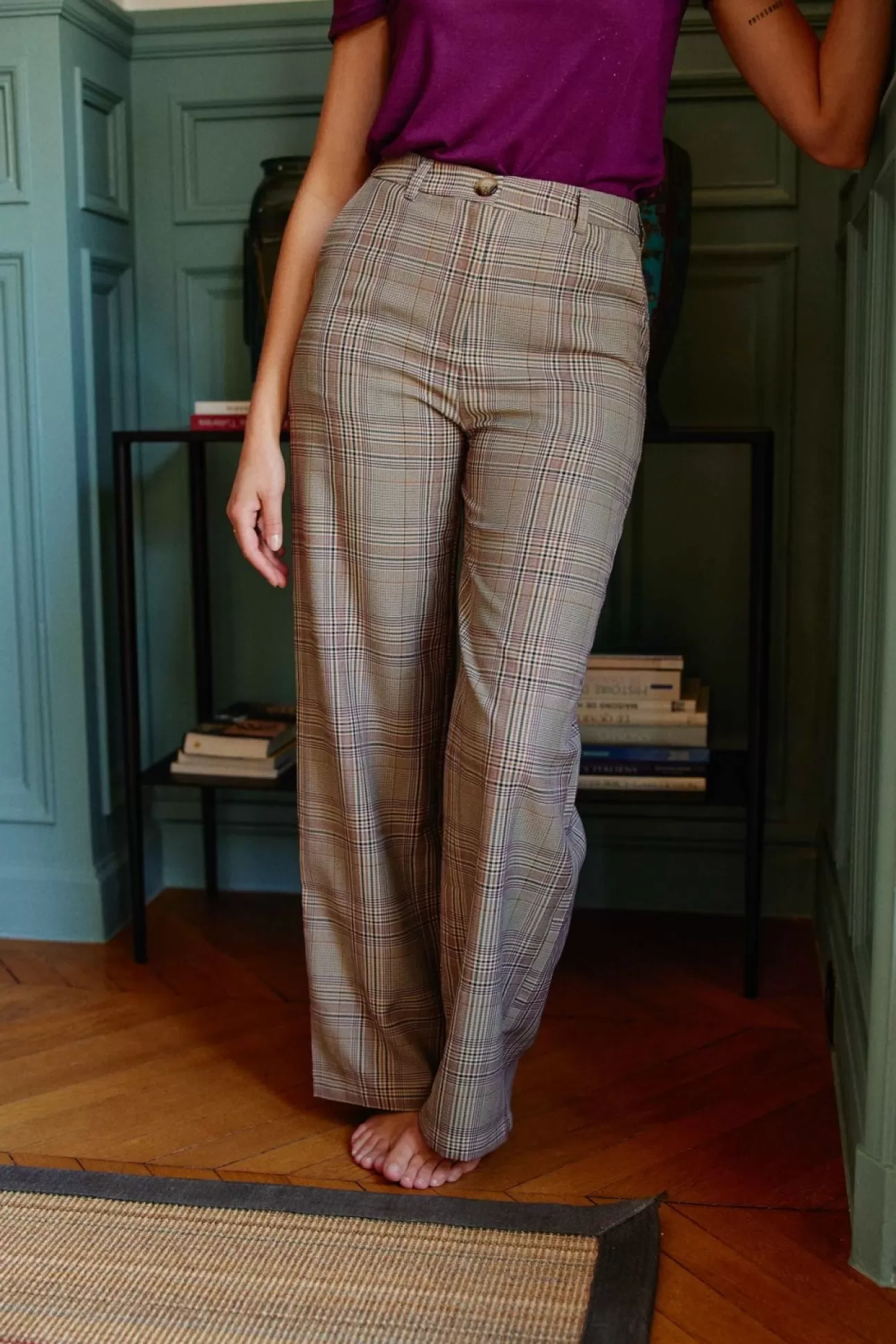 LA PETITE ÉTOILE Pantalon Sutton Carreaux Hot