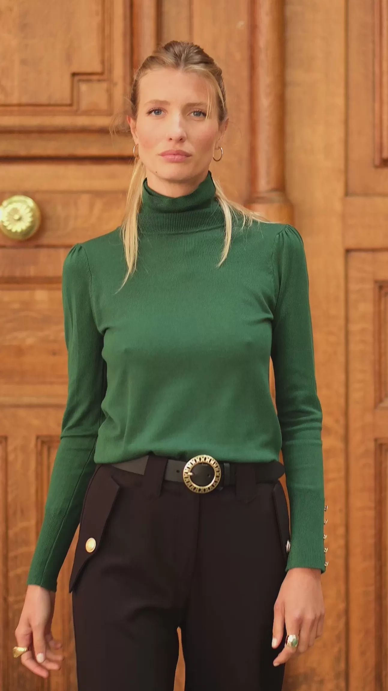 LA PETITE ÉTOILE Pull Edda Vert Clearance