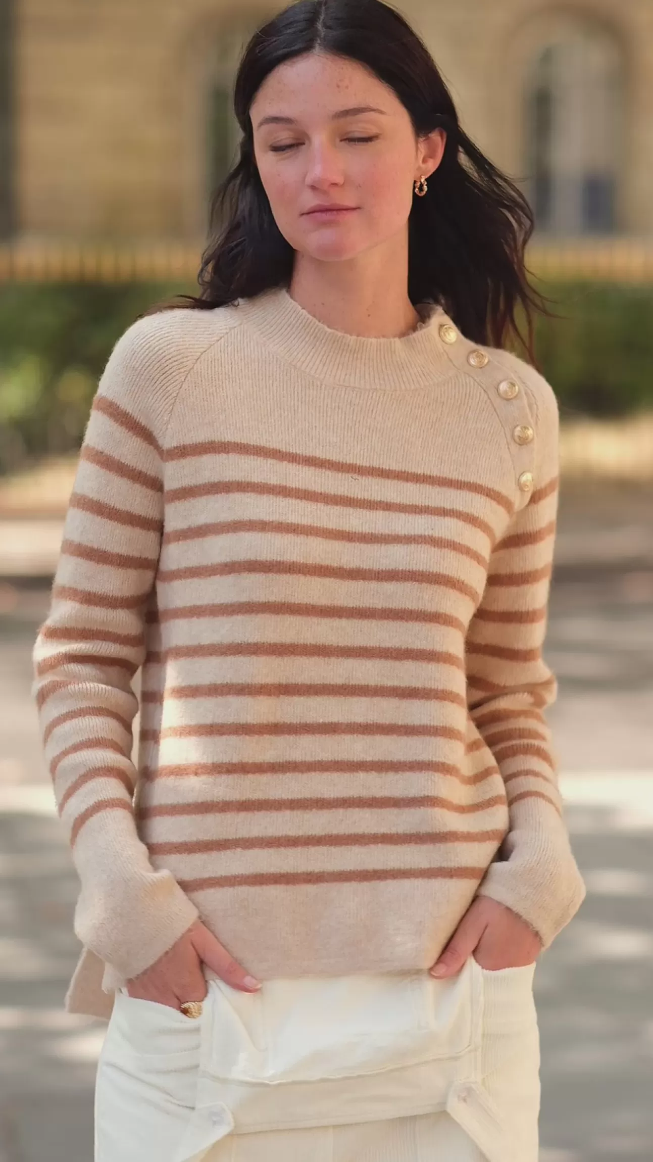 LA PETITE ÉTOILE Pull Effie Beige/Praline Sale