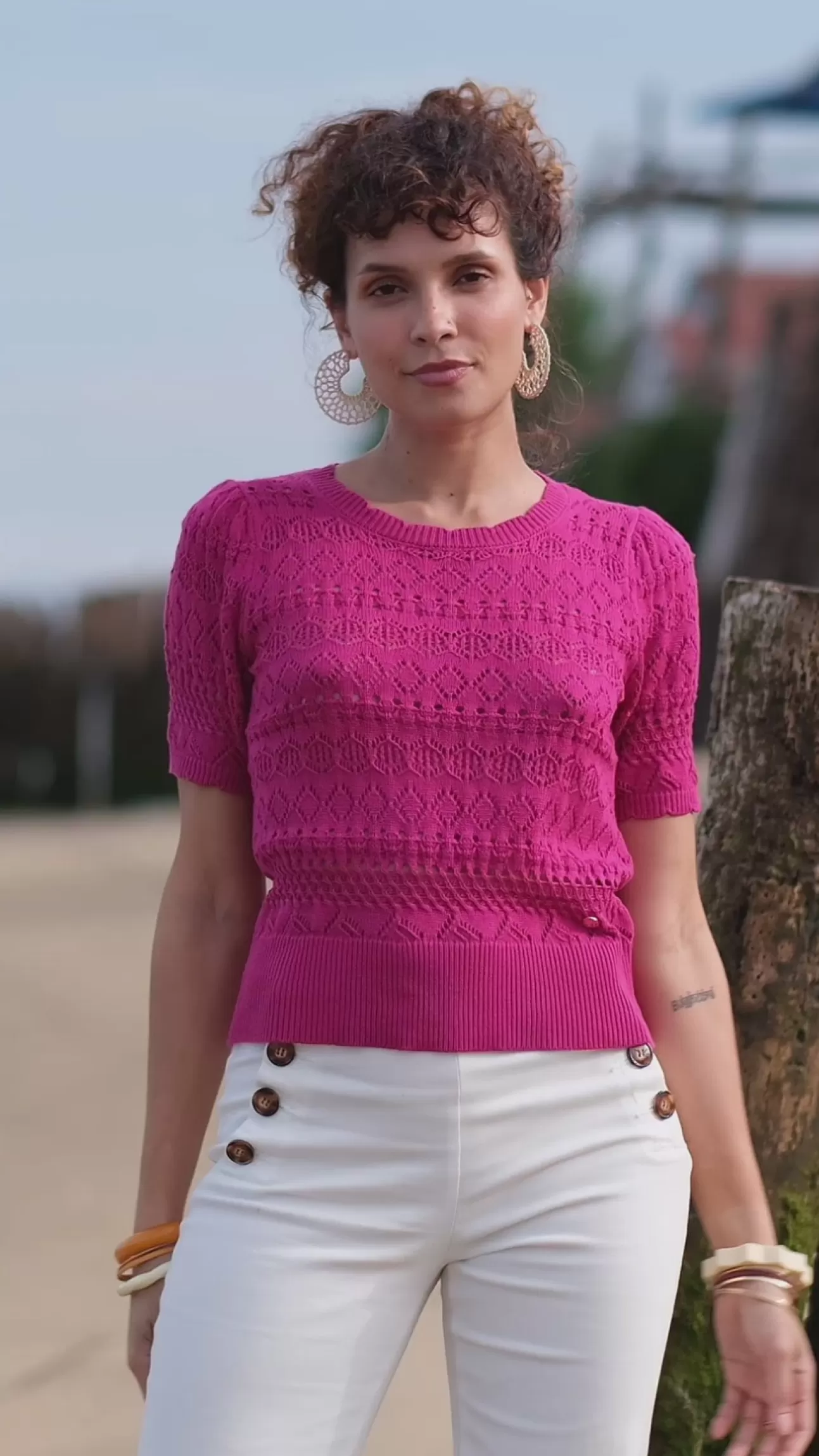 LA PETITE ÉTOILE Pull Indiana Fuchsia Cheap