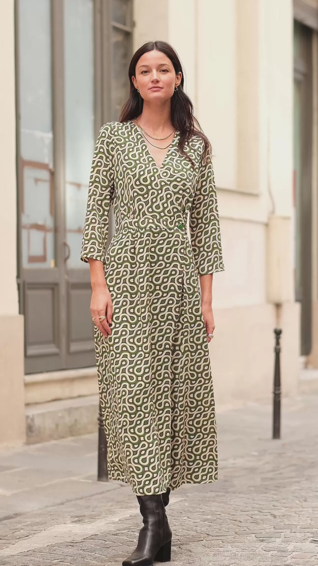 LA PETITE ÉTOILE Robe Millo Vert New