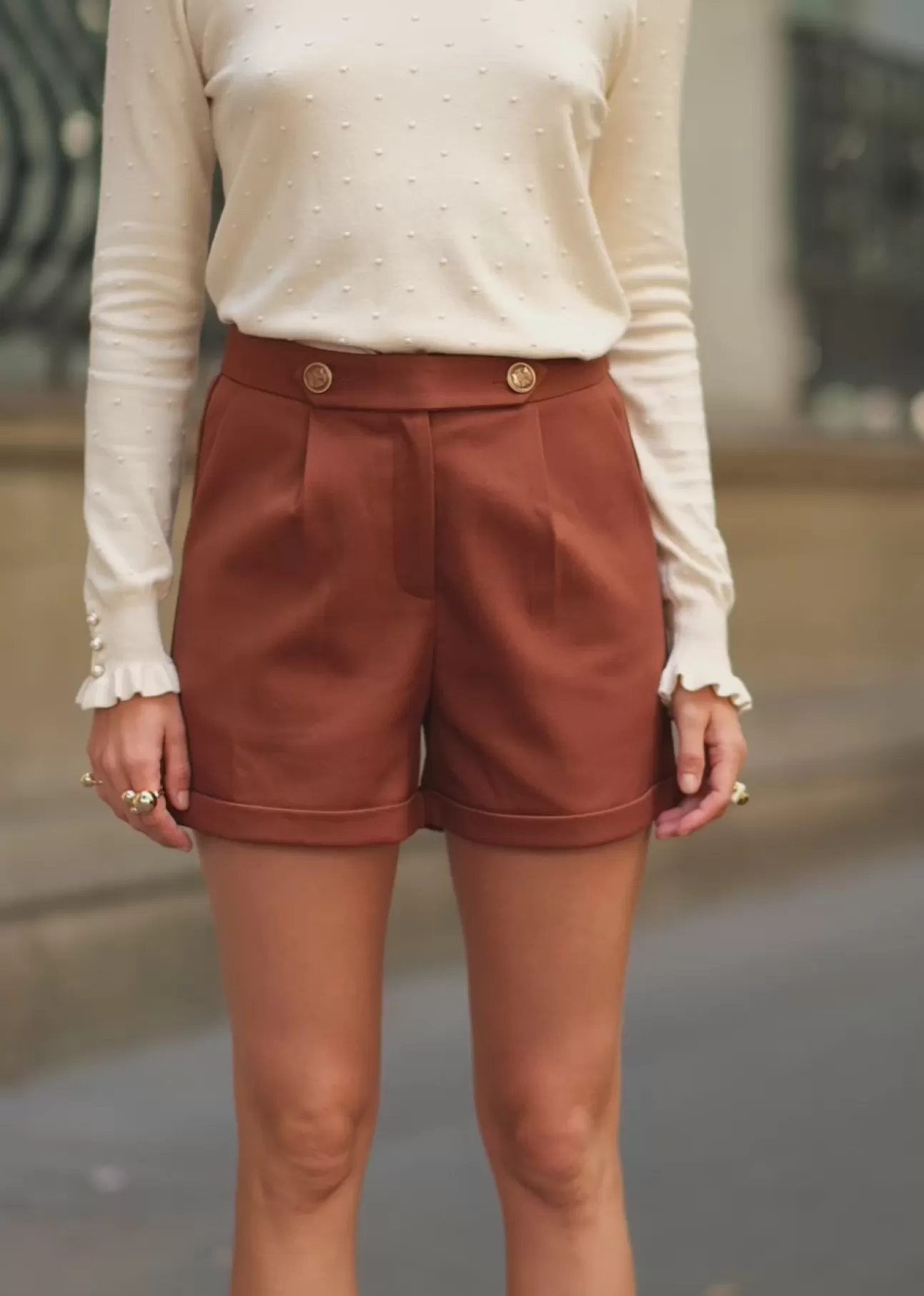 LA PETITE ÉTOILE Shorts Abeni Marron Best Sale